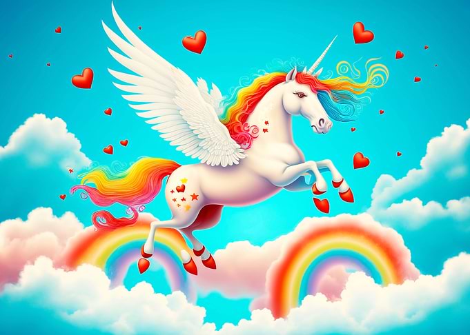 Unicorn in the clouds