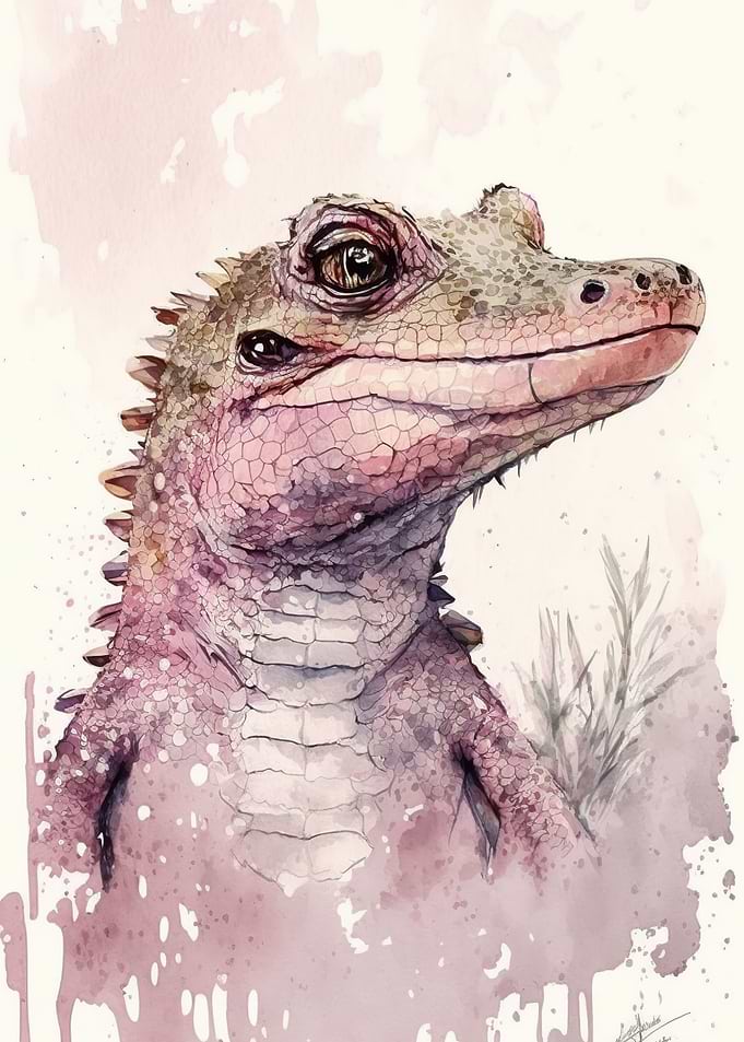 Crocodile Watercolor