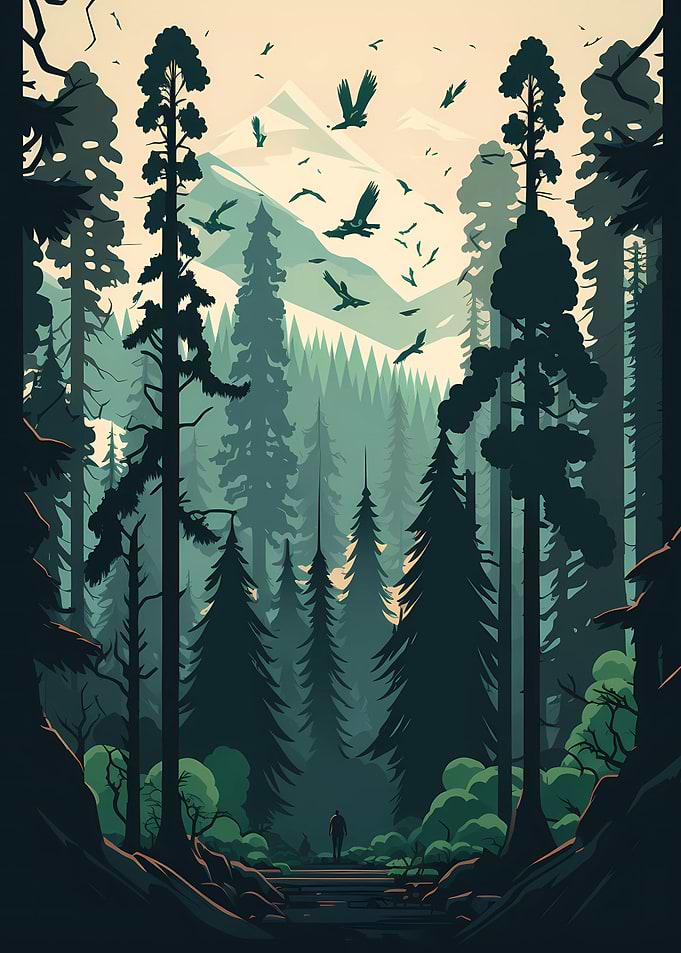 Tall Forest Landscape