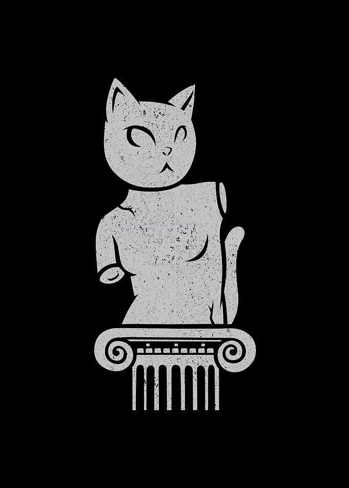 Greek Cat Statue Venus