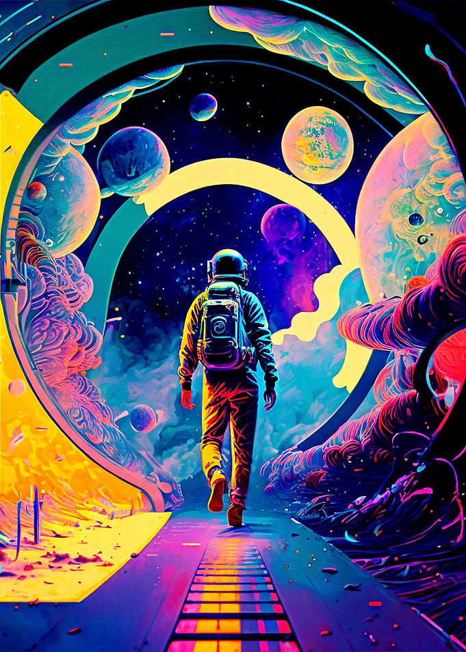 Astronaut Colorful