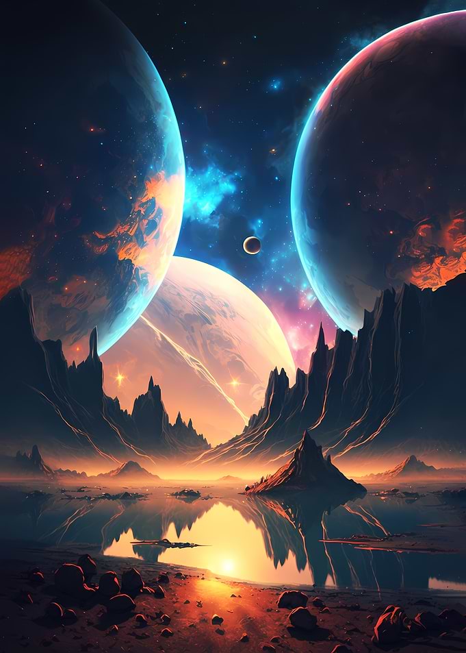 Twin Planet Landscape