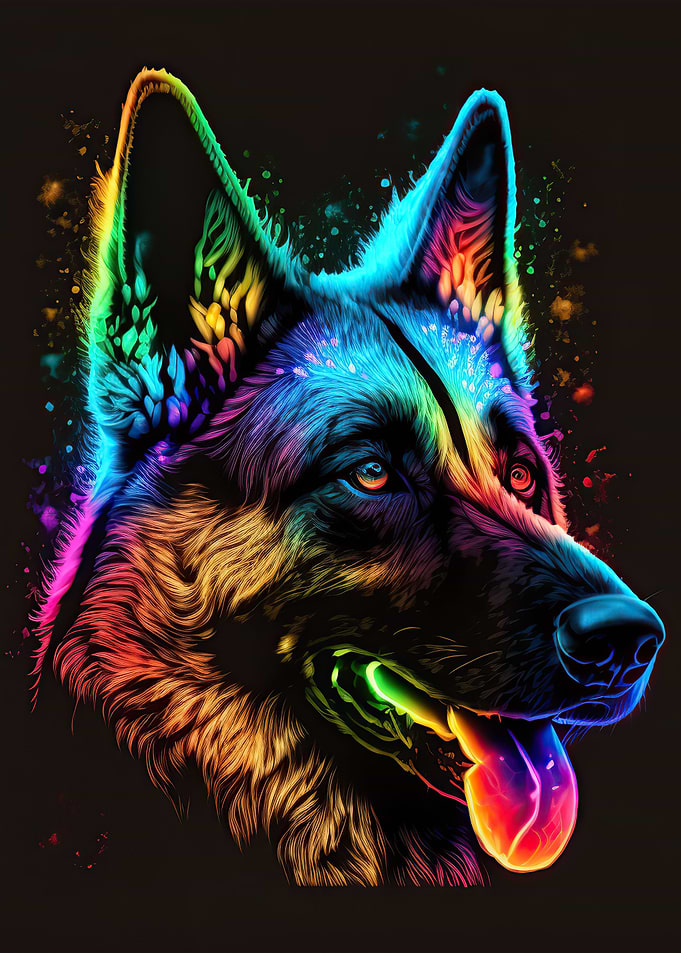 Dog Neon Animal