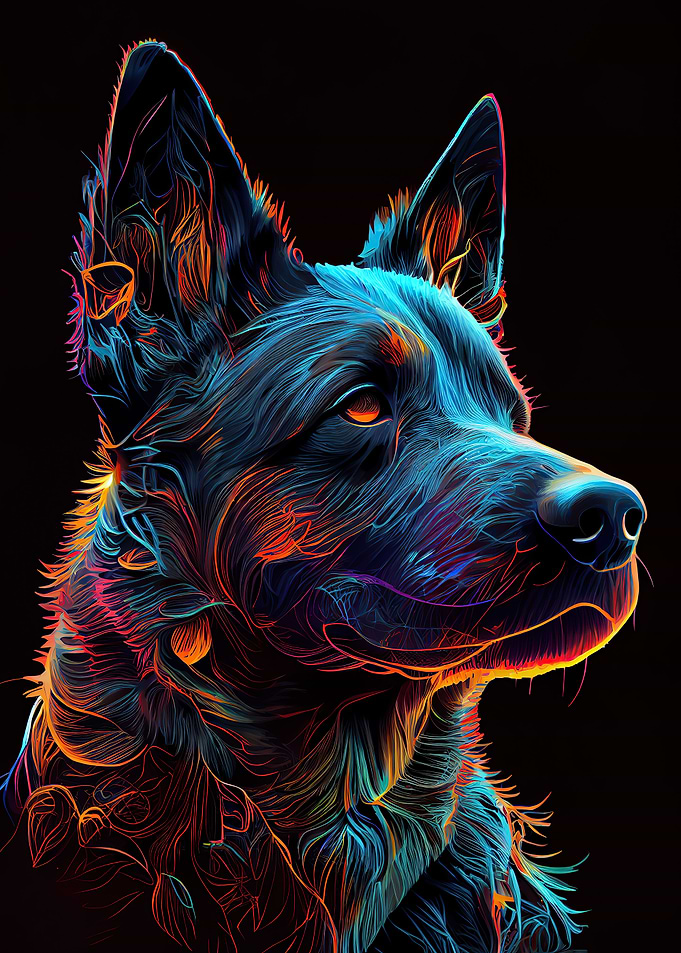 Dog Neon Animal