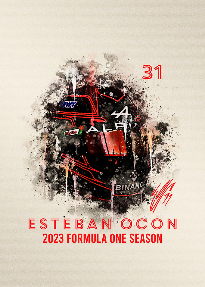 Esteban Ocon Helmet 2023