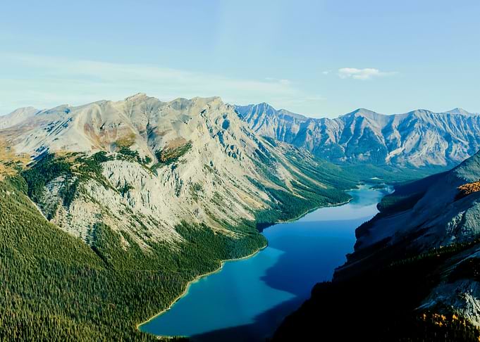 MOUNTAIN AROUND A LAKE