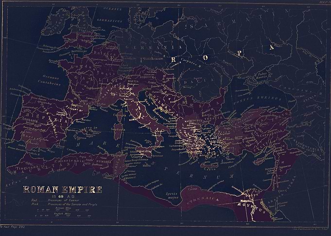 Roman empire vintage map