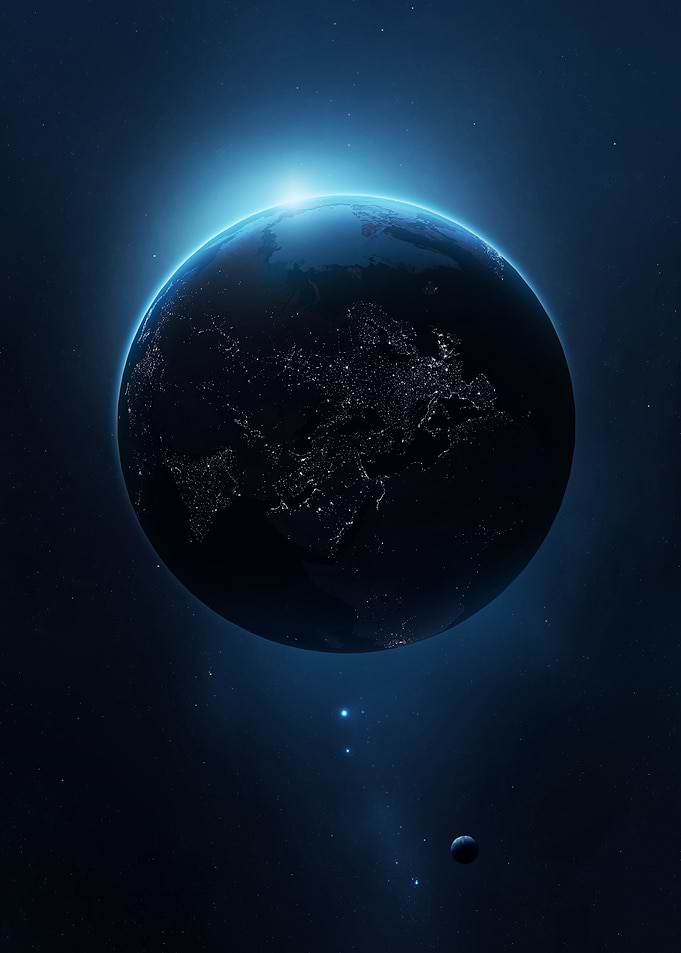 Planet earth at night