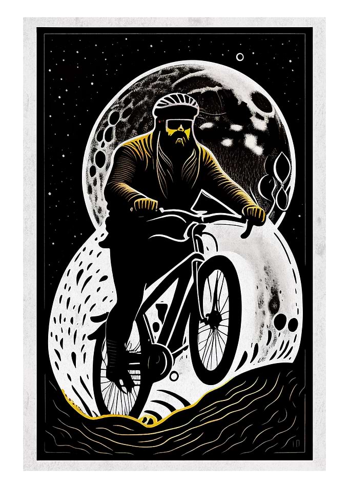 biker in the moon