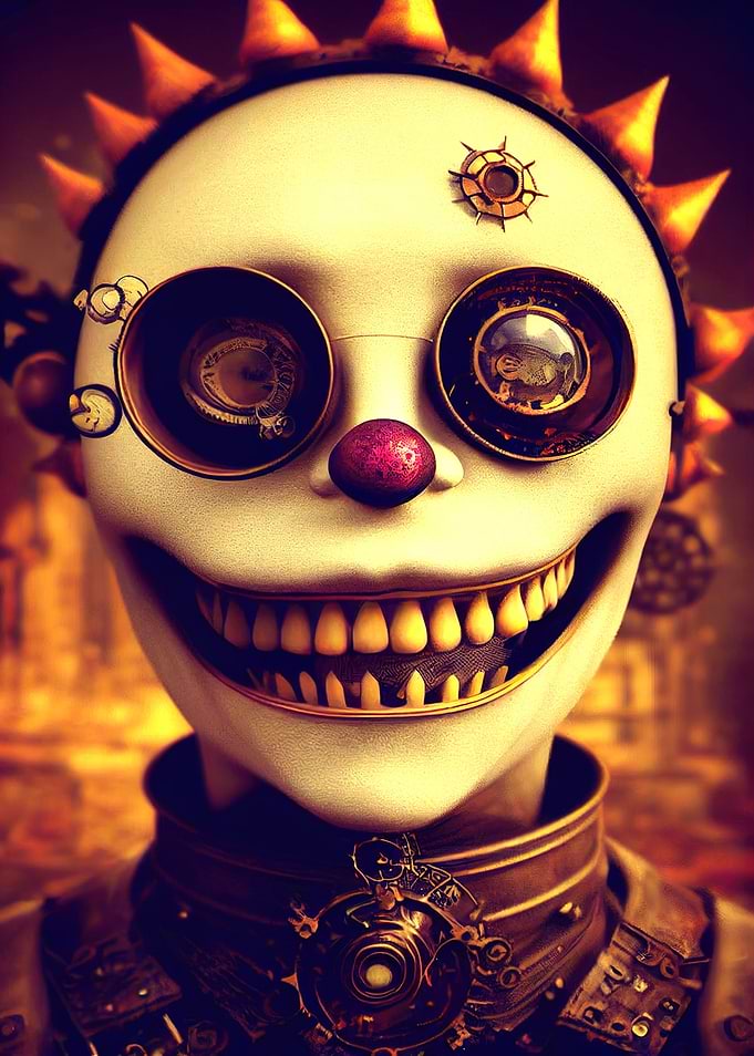 37 Steampunk Evil Clown