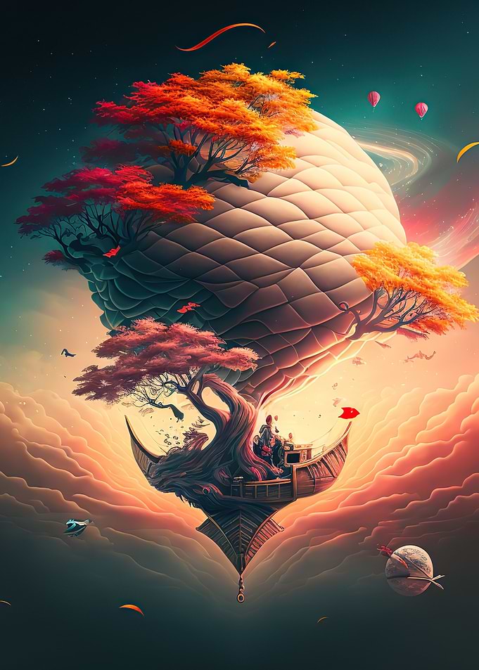 balloon in space
