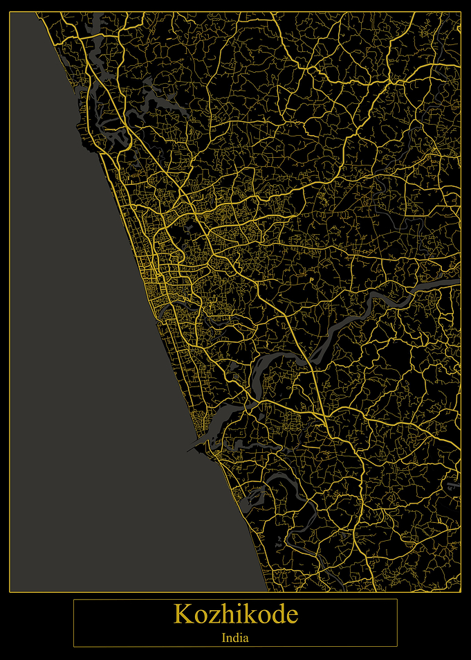 Kozhikode India Gold Map