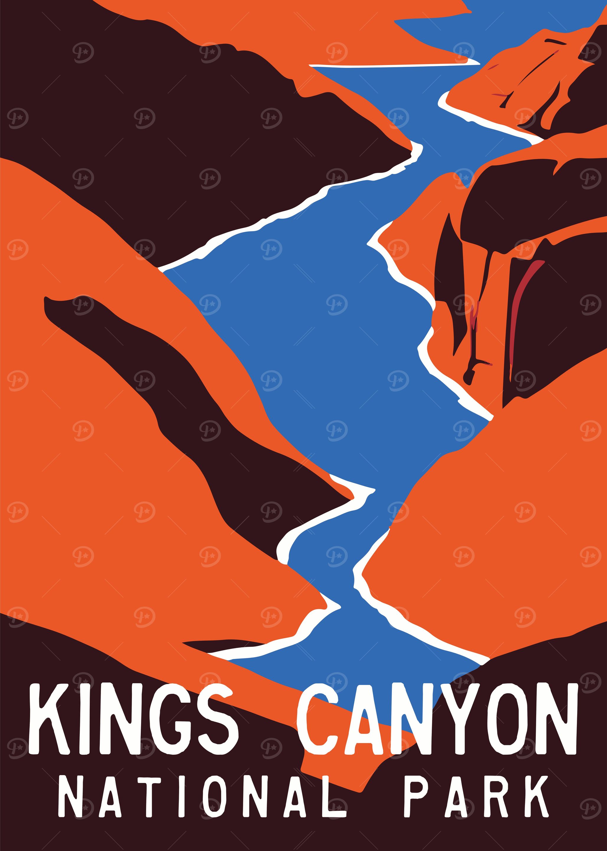 Kings Canyon Travel Poster