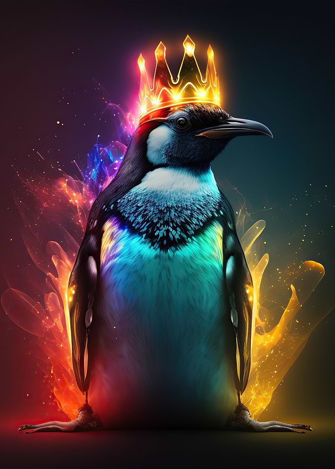 penguin neon