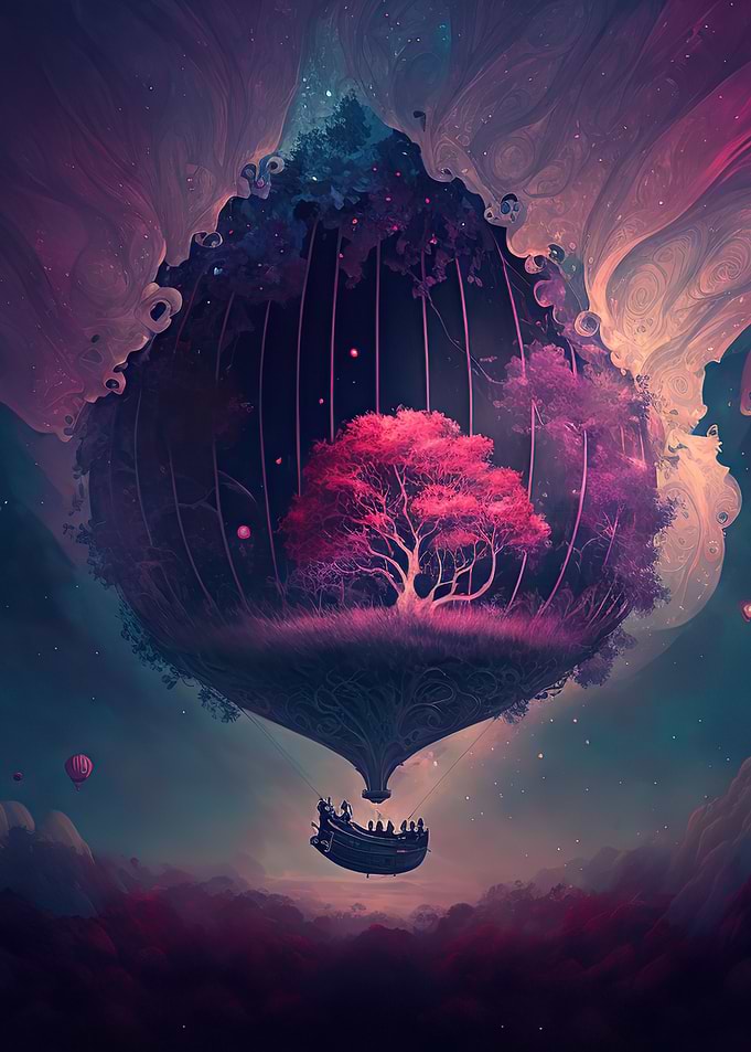 balloon in space