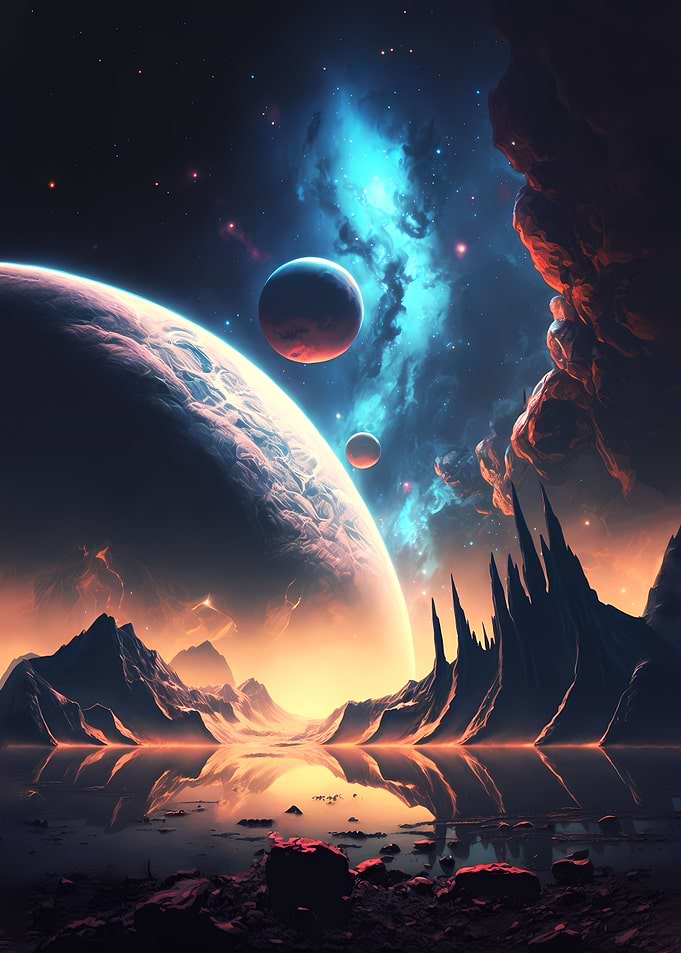 Cosmic Lake Oasis