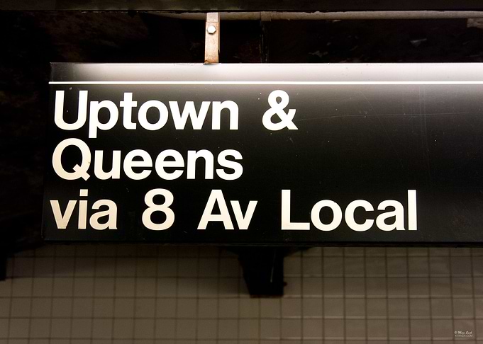 Uptown Subway sign
