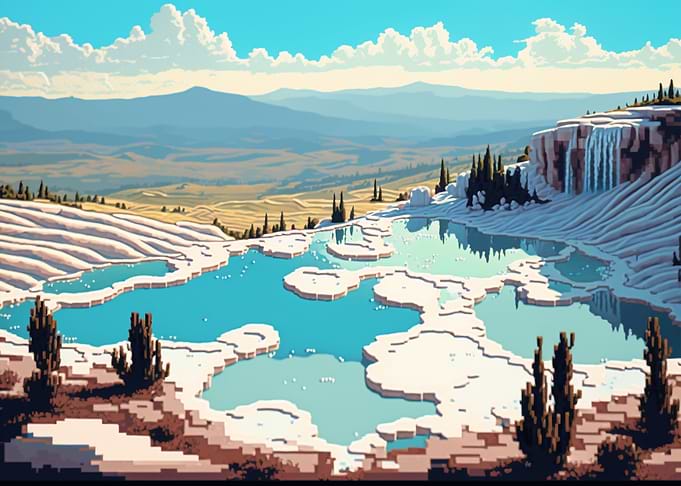16bit Pamukkale Mountains