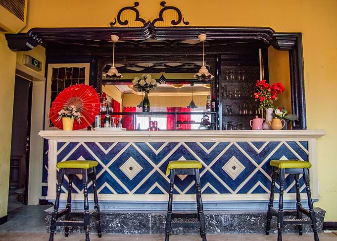 Old tiled bar