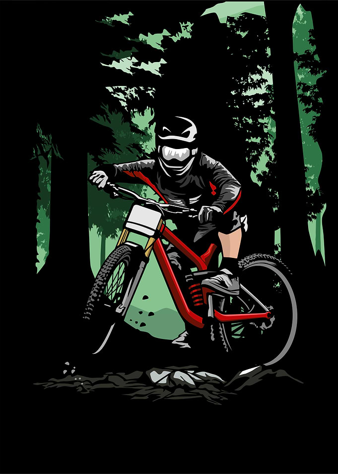 mtb riderdesign vector art