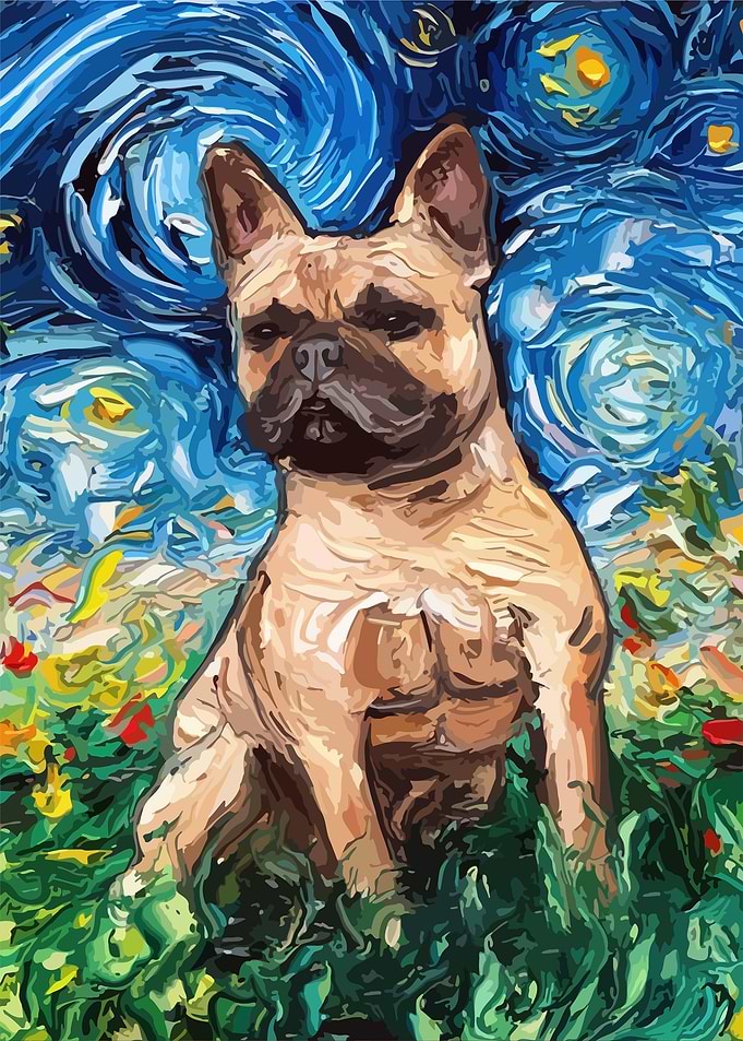 Dog Starry Night Van Gogh