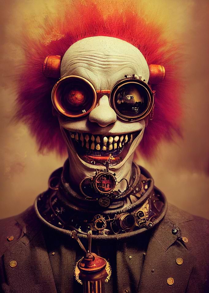 34 Steampunk Evil Clown