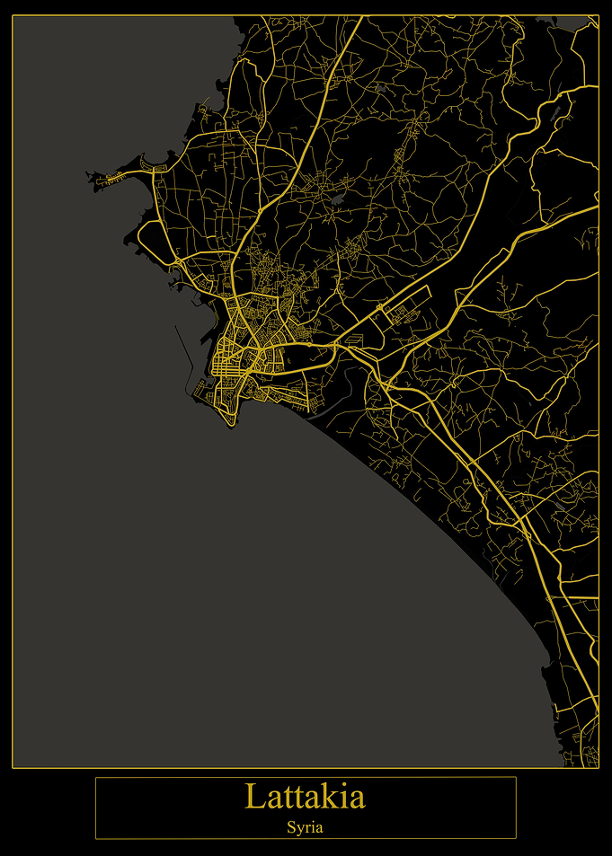 Lattakia Syria Gold Map