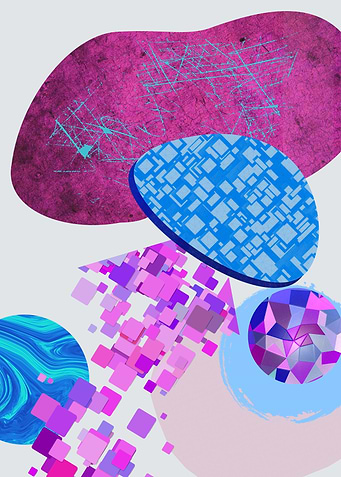 Purple And Cyan Modern Sha