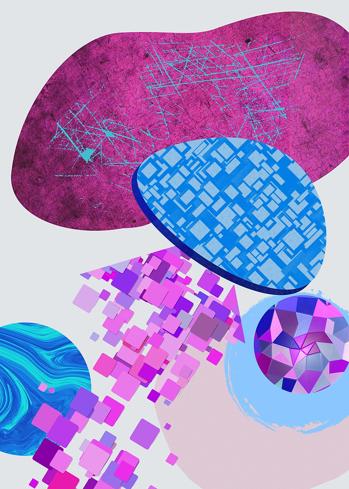 Purple And Cyan Modern Sha