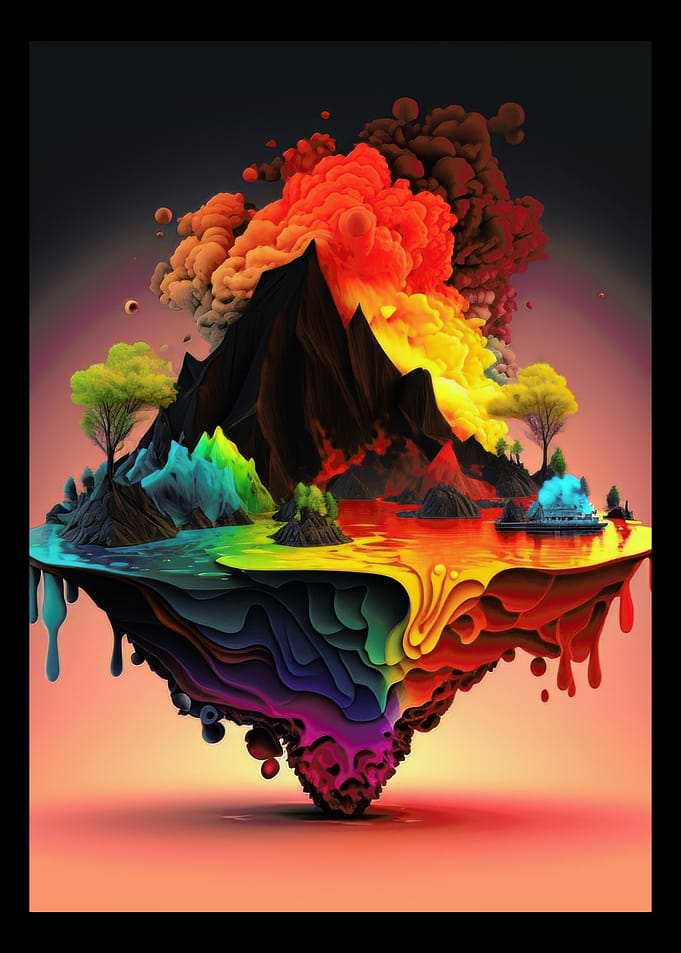 Floating Island Volcano