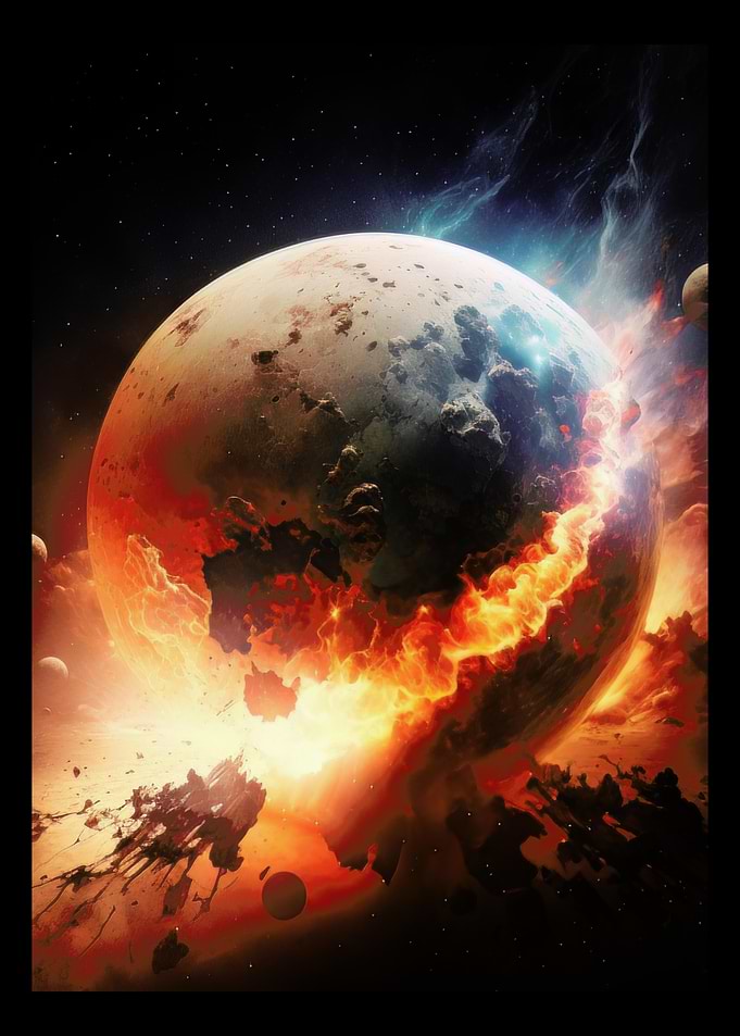 Collision Earth and Mars