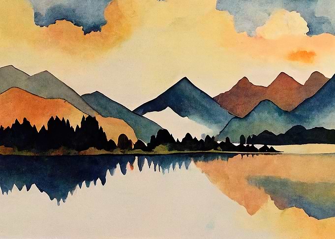 Hazy Sky Landscape