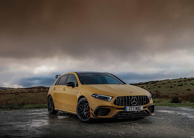 yellow Mercedes