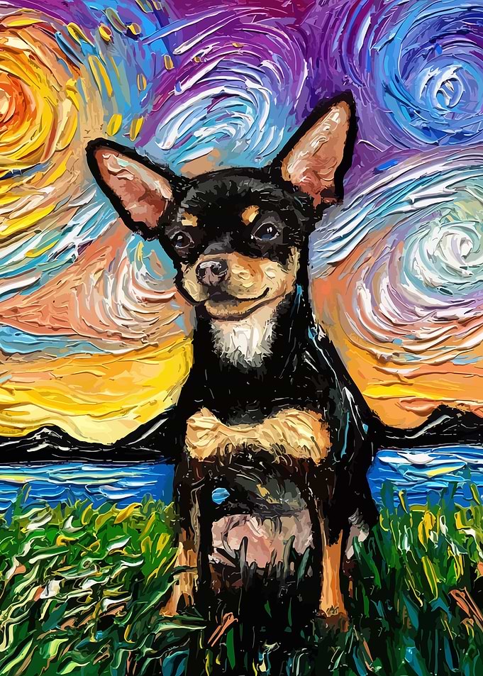 Dog Starry Night Van Gogh