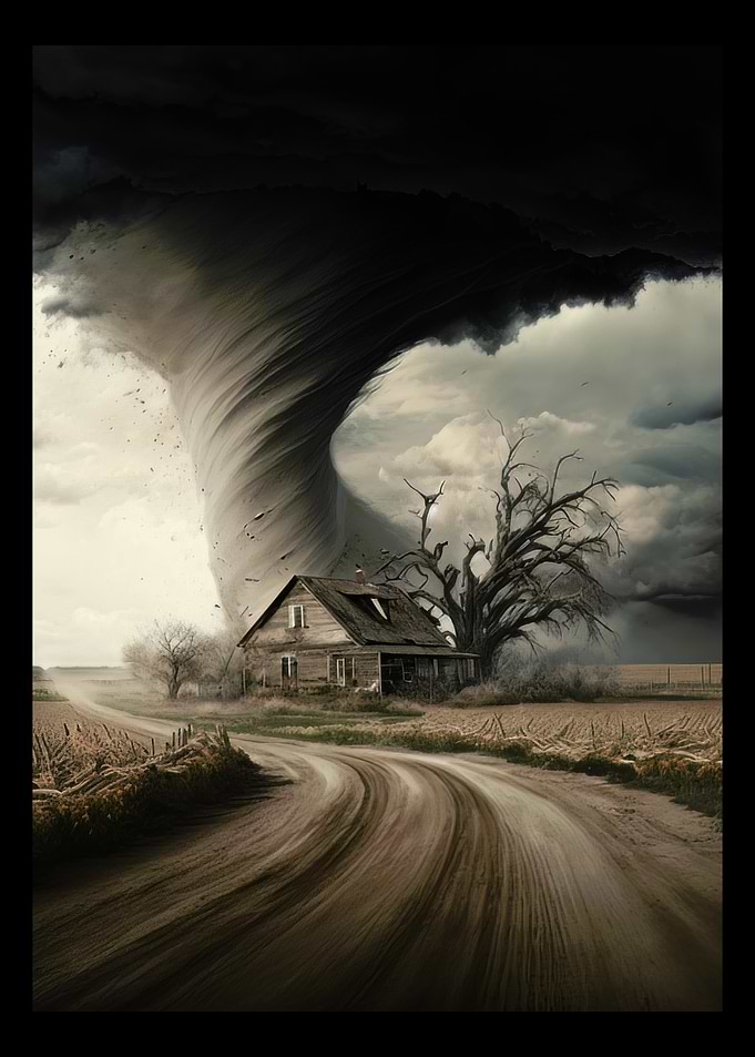 Massive Tornado Destroying