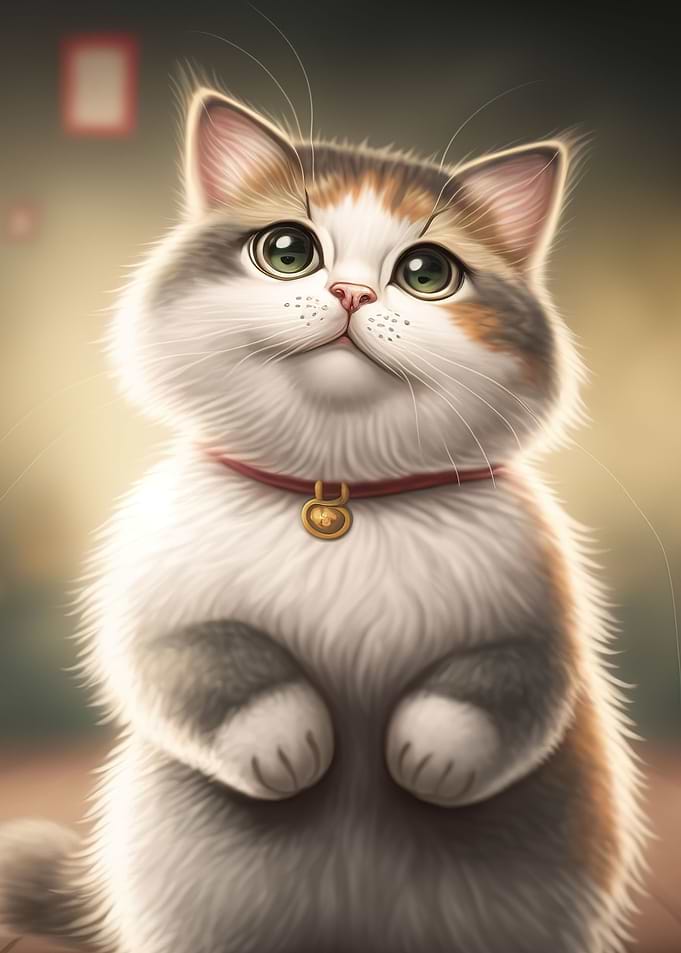 Cat cute moon