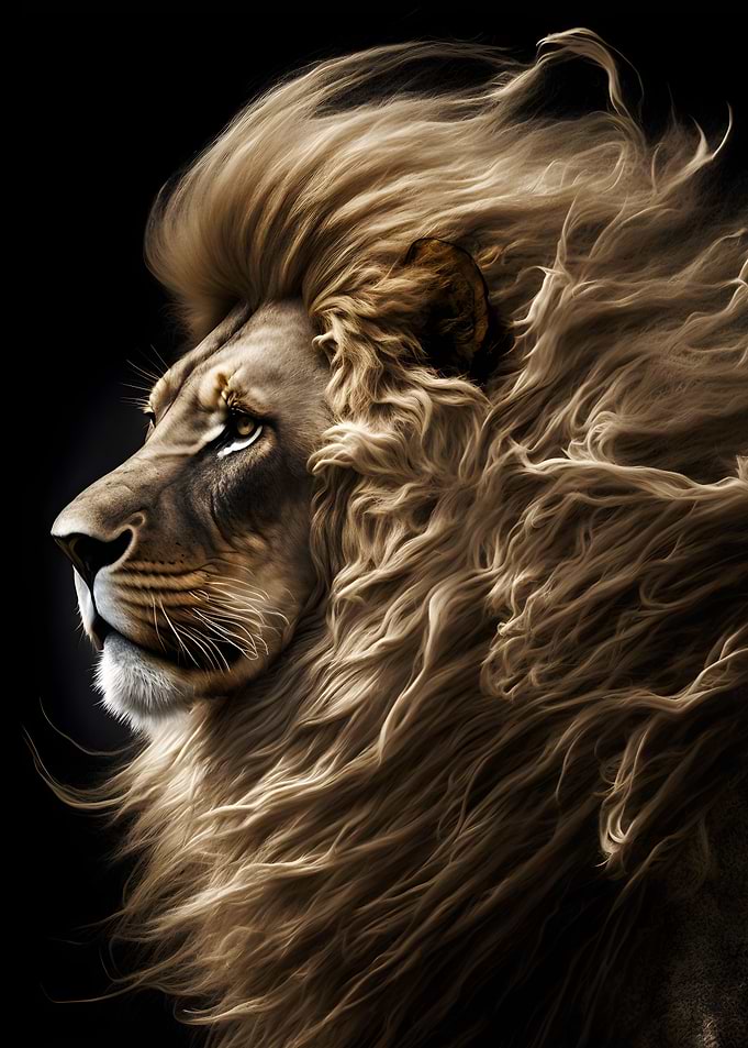 lion king head poster