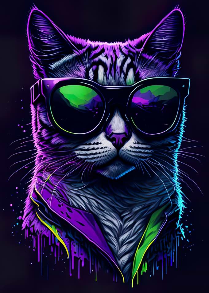 Cute Whimsical Cat