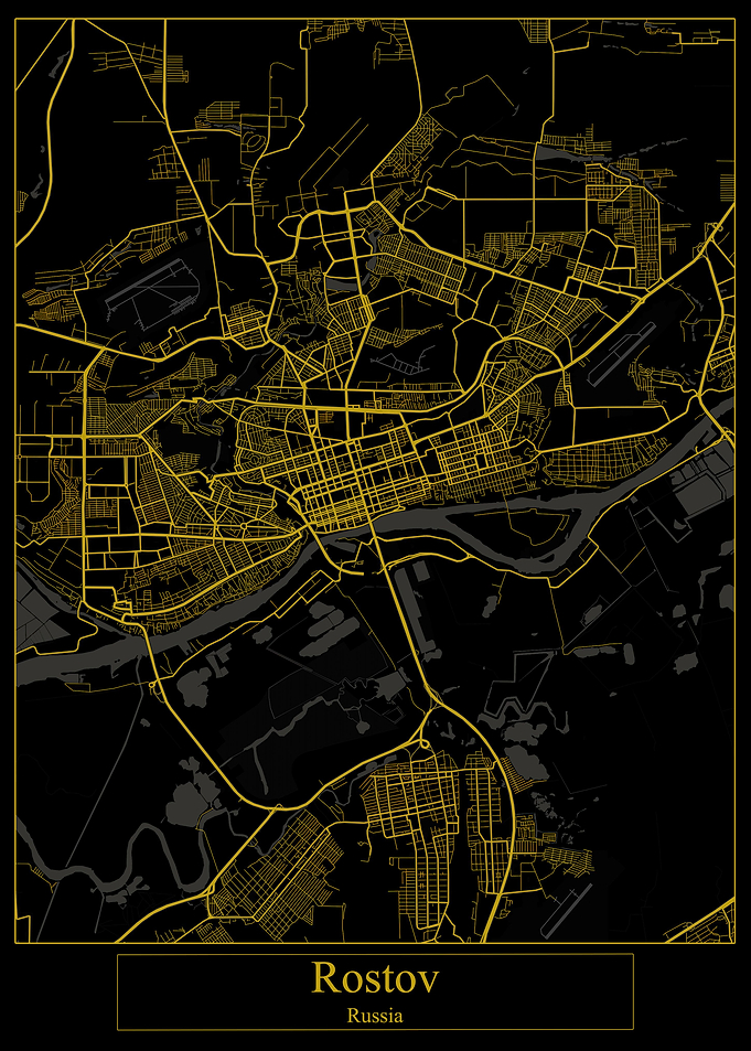 Rostov Russia Gold Map