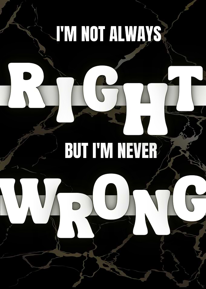 right and wrong