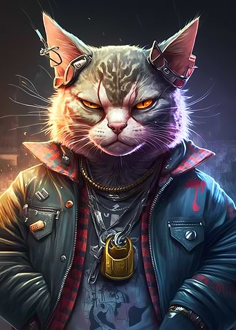 Cyberpunk Boss Cat