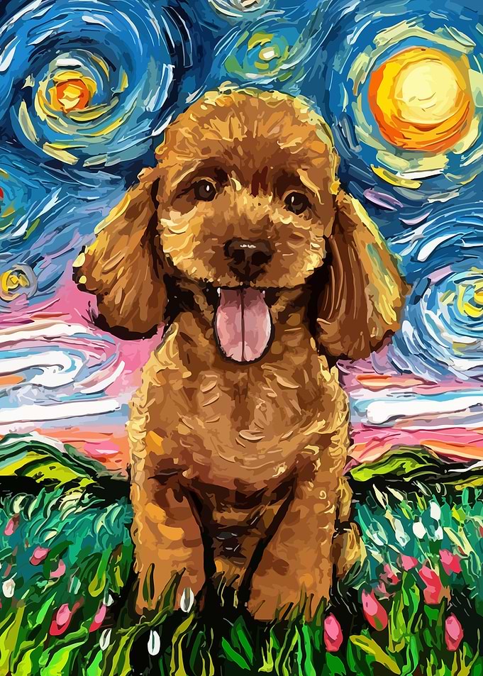 Dog Starry Night Van Gogh
