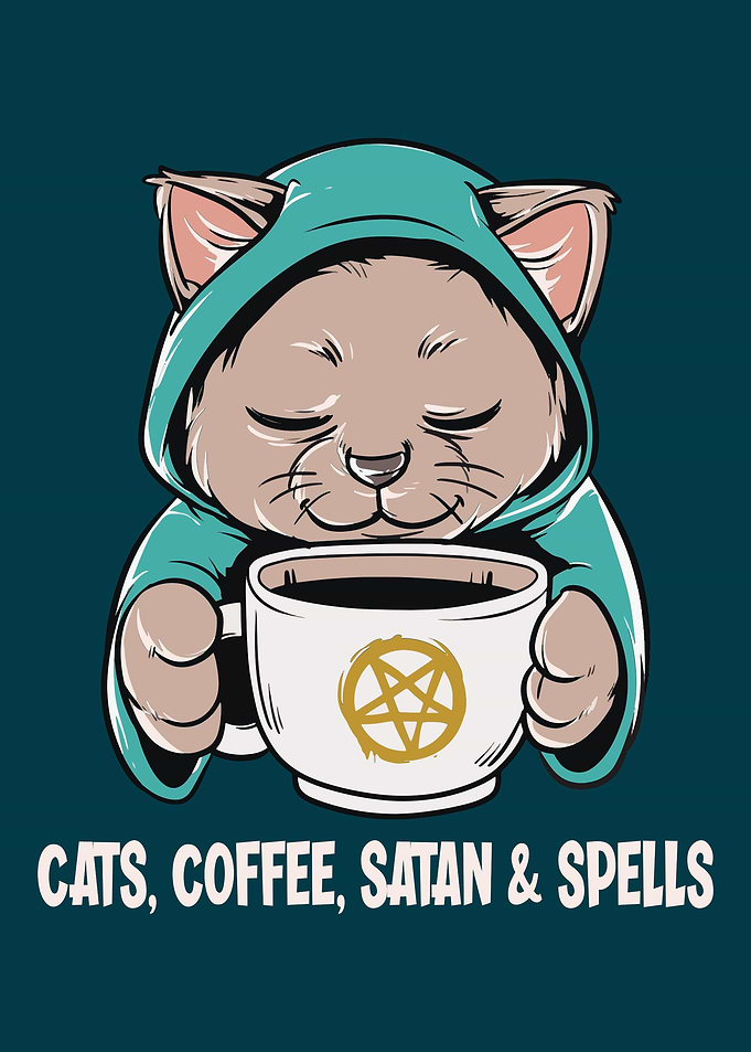 Cats Coffee Satan Spells