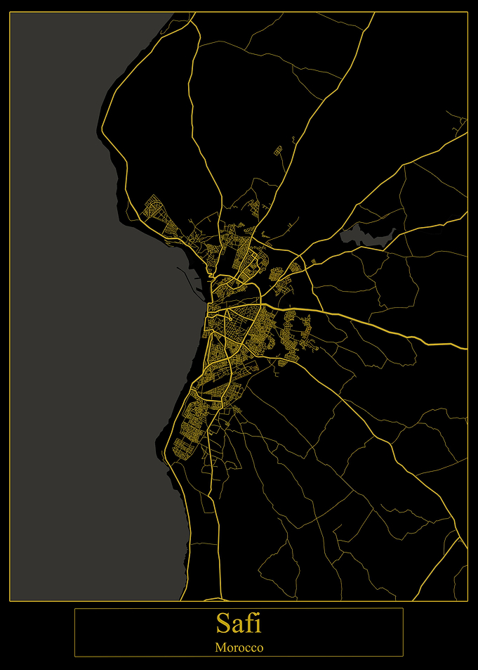 Safi Morocco Gold Map