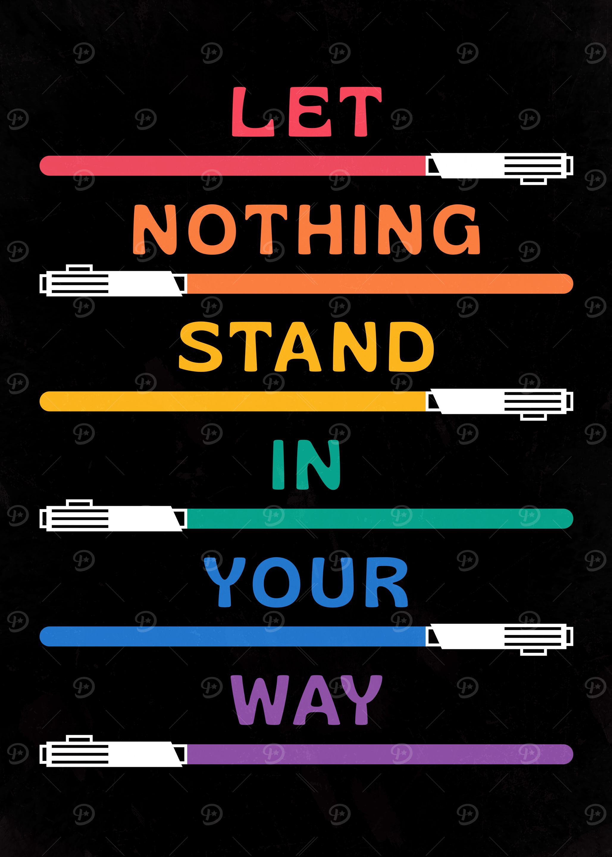 In your way