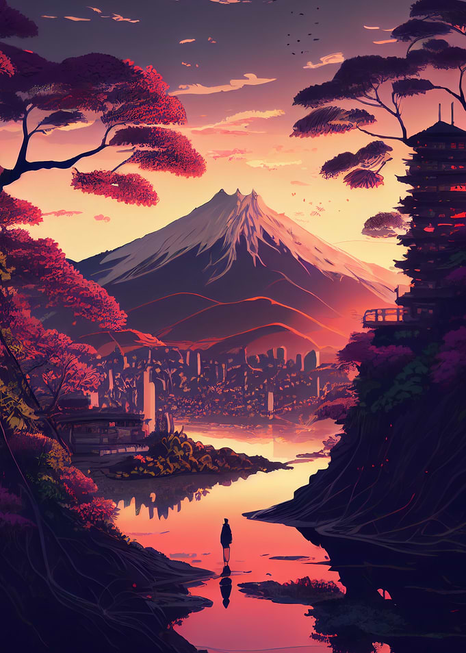 Sunset at Fuji