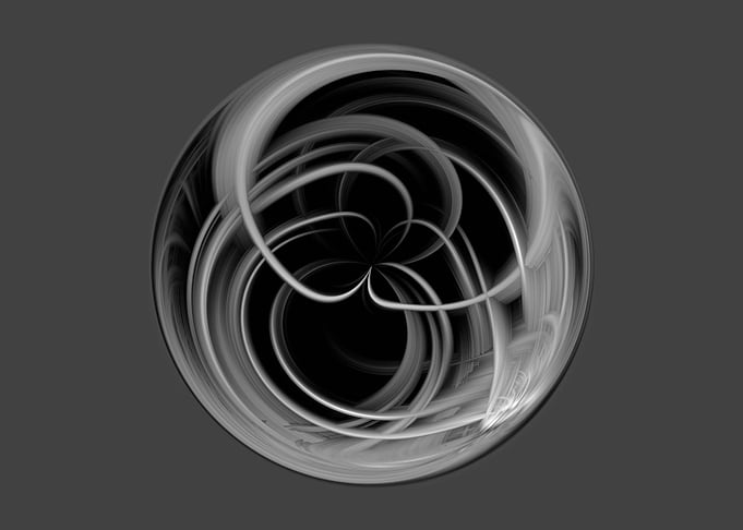 Minimalist dark circle art