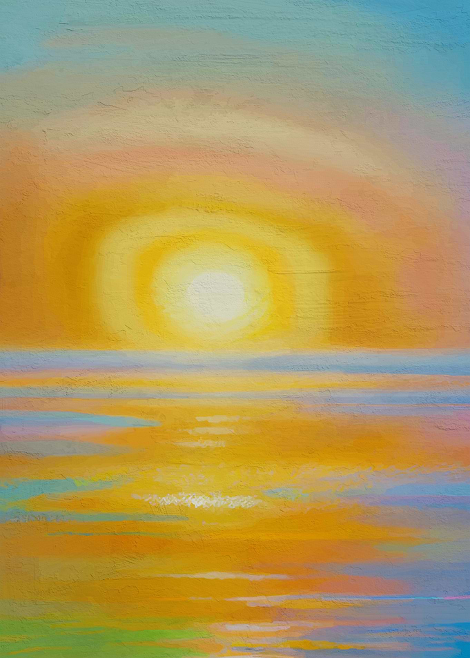 Colorful romantic sunset