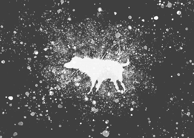 Banksy Wet Dog Splatter
