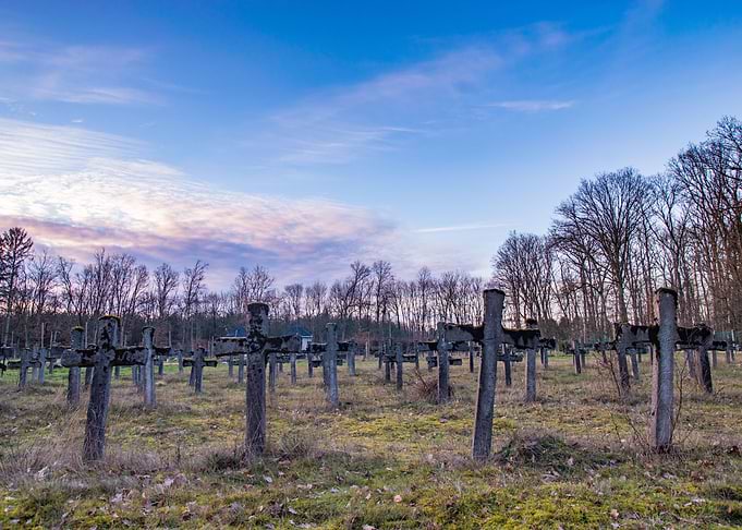Row of crosses
